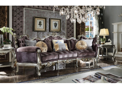 Classic four-seater living room couch textile Rococo Baroque luxury sofa