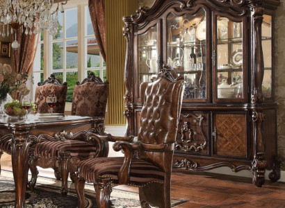 Luxury display cabinet display case wood corner cabinet corner display glass new baroque