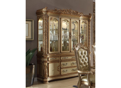 Luxury Display Showcase Cabinet Glass Antique Style Baroque Rococo