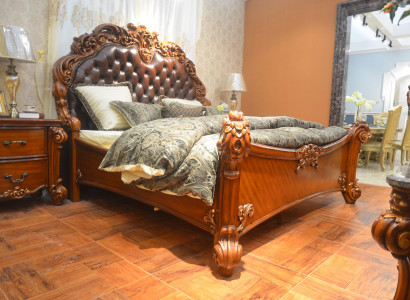 Bed Cushion Design Luxury Double Hotel Beds Sleep Room Decoration Leather