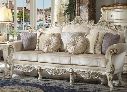 Luxury Sofa Design Couch Upholstery Classic Furniture Three-Seater Three-Seater