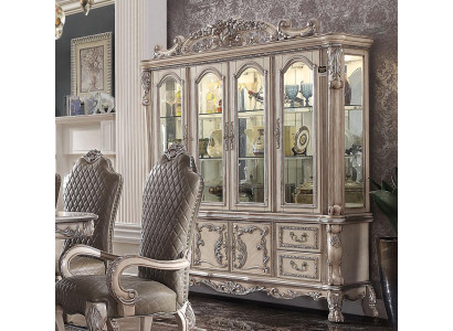 Classic design showcase glass cabinet display cupboard shelf Baroque