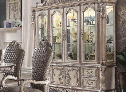 Classic design showcase glass cabinet display cupboard shelf Baroque