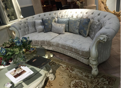Classic four-seater living room sofa textile baroque rococo luxury couch