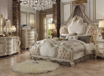 Designer bedroom bed 2x nightstands dresser 4-piece set new 180x200cm