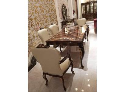 Dining room chairs 6x chair armchair set lounge club with armrests luxury