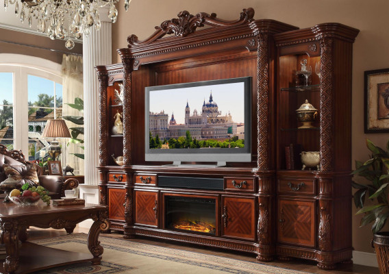 Designer living room classical decorative TV wall unit media wall TV wall