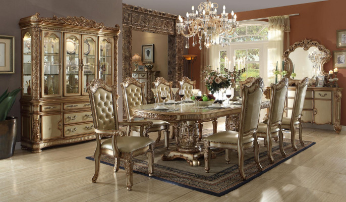 Royal 7-Piece Dining Room Set Dining Table 6x Chairs Baroque Rococo Style