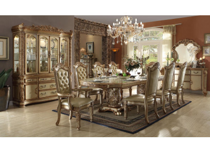 Royal 7-Piece Dining Room Set Dining Table 6x Chairs Baroque Rococo Style