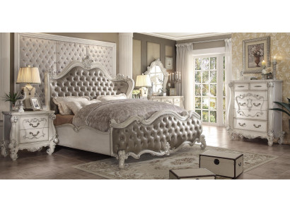 3-piece bedroom set: bed, 2 nightstands, console, double beds, hotel
