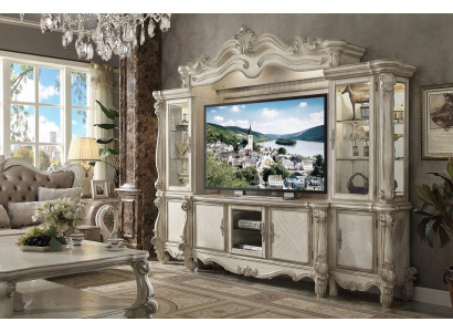 Classical wall unit TV wall wood style baroque shelf living room furniture