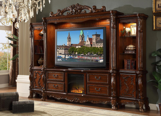 Living room wall TV wall wood style baroque shelf classic living room furniture