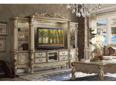 TV wall wood style baroque shelf living room furniture cabinet new classic