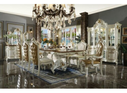 Classic dining room set designer dining table 8x chairs complete suite baroque rococo