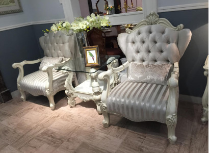 Lounge Club Set 3-piece Set 2x Armchair Side Table Table Sofa Set New