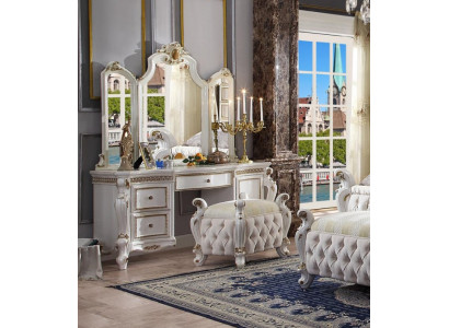 Carved Baroque Furniture Dressing Table Stool Decorative Mirror Bedroom