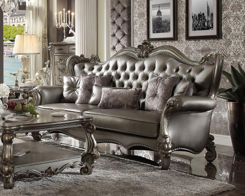 Chesterfield Sofa 3-Seater Couch Upholstered Leather Sofas Living Room Three-Seater