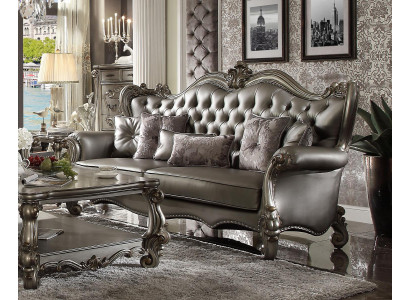 Chesterfield Sofa 3-Seater Couch Upholstered Leather Sofas Living Room Three-Seater