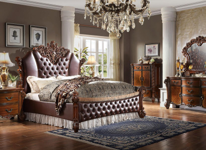 Bed pillow design luxury hotel double beds sleep room leather decoration