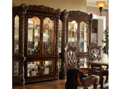 Glass cabinet display case living room display cabinets baroque rococo wood