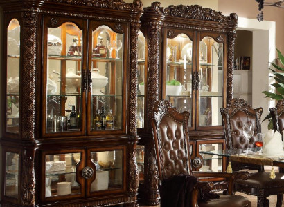 Glass cabinet display case living room display cabinets baroque rococo wood