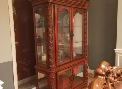 Noble showcase antique style baroque rococo cabinet display decoration living room