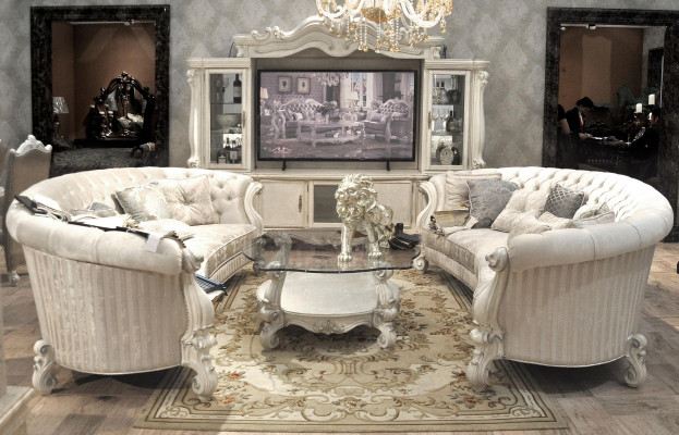 Complete sofa set 4+4 seater designer living landscape 2-piece group