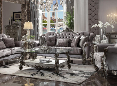 Chesterfield sofa set couch upholstery group classic 3+2+1 seater set wood sofa.