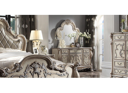 Mirror Dresser Bedroom Wood Set Furniture Classic Dressers 2-piece Sideboard