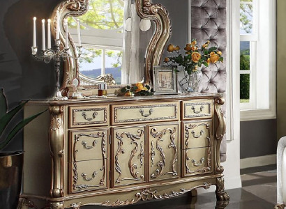 Noble dresser buffet sideboards cabinet + mirror baroque rococo sideboard wood new
