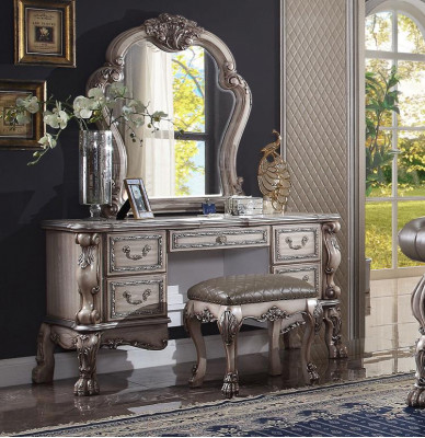Console Classic Table Mirror Dresser Vanity Bedroom Sideboard 2-piece