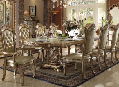 Baroque Antique Style Dining Table Real Wood Classical Designer Tables Rococo