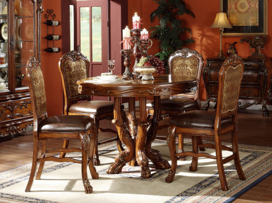 Set of 4 Chairs Real Wood Upholstered Seat Dining Room Suite Dining Chairs