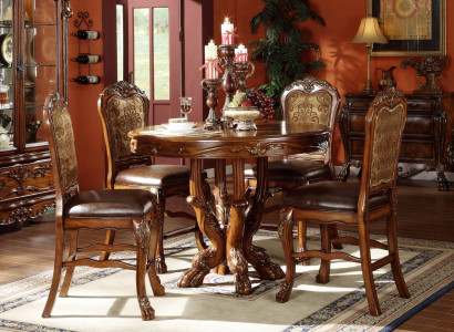 Set of 4 Chairs Real Wood Upholstered Seat Dining Room Suite Dining Chairs