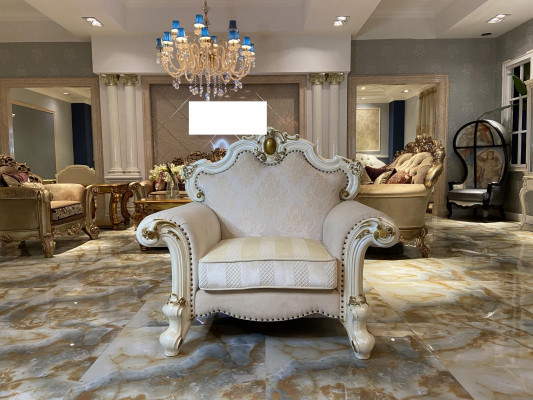 Textile Armchair 1 Seater Sofa Upholstered Sofas Design Classic Luxury Baroque