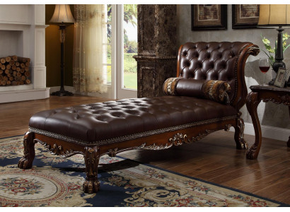 Chaises longues Chesterfield Lounger Ottoman Chaise Sofa Couch Chesterfield