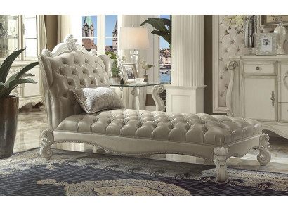 Chesterfield Chaise Longue Sofa Lounger Club Chaise Relax Lounge Leather Textile New