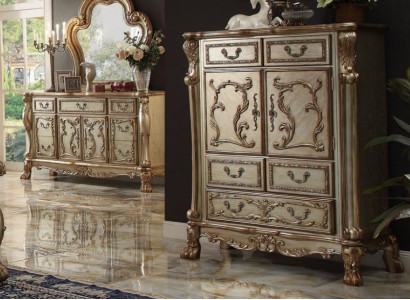 Classic Baroque Antique Style Dresser Sideboard Real Wood Buffet New