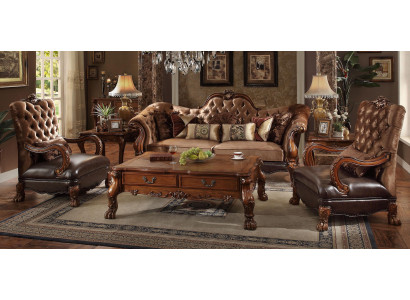 Design Sofa Set 3+1+1 Seater Coffee Table Side Table 6-Piece Living Room