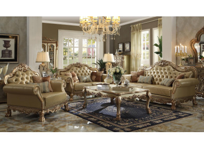 Luxury Sofa Set 3+2+1 Seater Coffee Table Furniture Couch Sofa New Baroque