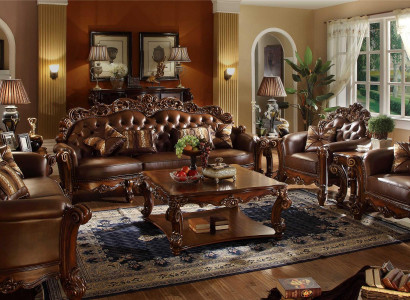 Sofa set 3+4 seat set design sofas upholstered couches leather 2-piece Chesterfield
