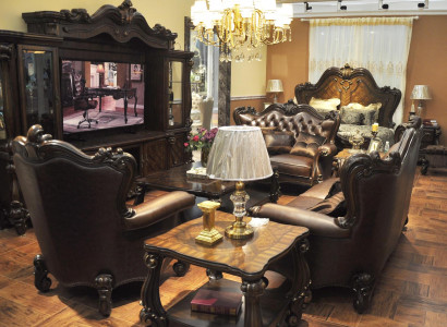 Sofa set 321 seater sofa couch leather suite upholstered set wood baroque