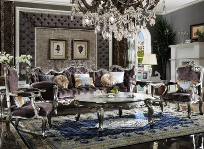 Sofa set 4+1+1 seater coffee table 4-piece set design sofa couches baroque