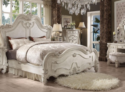Classic bedroom set bed nightstand stool dressing table mirror