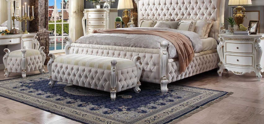 Chaise longue, lounger, chair, reclining chair, stool, luxury ottoman, Chesterfield fabric.