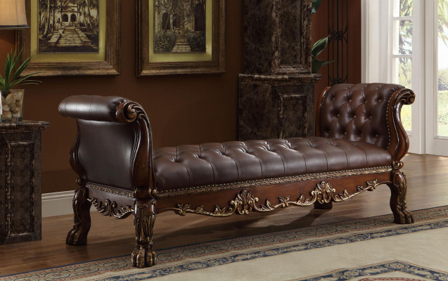 Chesterfield Chaise Longue Ottoman Sofa Genuine Leather Relax Chaise