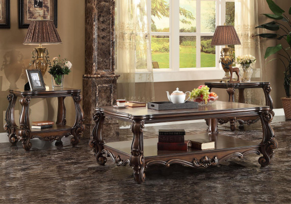 Luxury coffee table real wood decor tables side sofa table living room