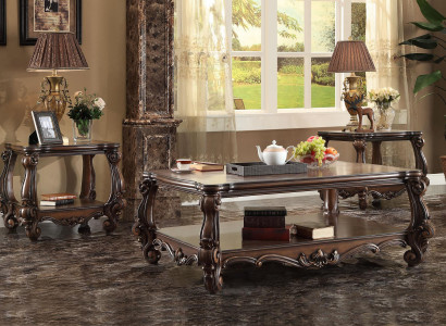 Luxury coffee table real wood decor tables side sofa table living room