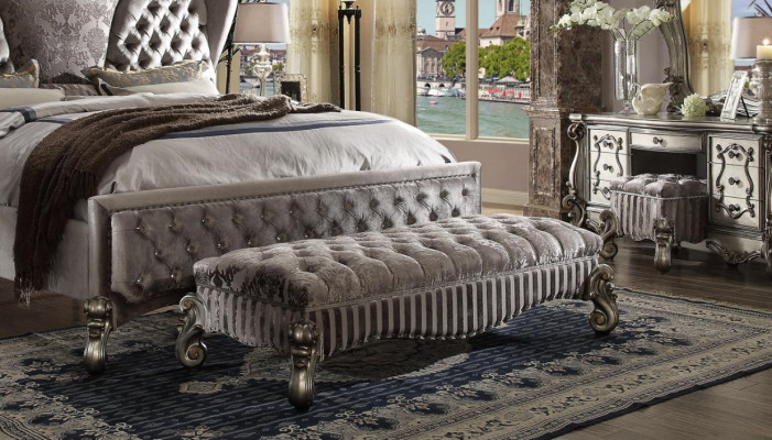 Designer leather fabric luxury Chesterfield footstool Ottoman Chesterfield