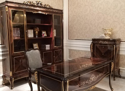 Furnishing study office furniture table cabinet armchair 3-piece suite set